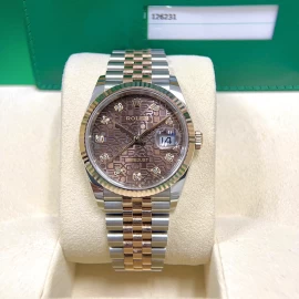 Rolex datejust 36mm 126231 Vi Tính Nâu fullbox 2019