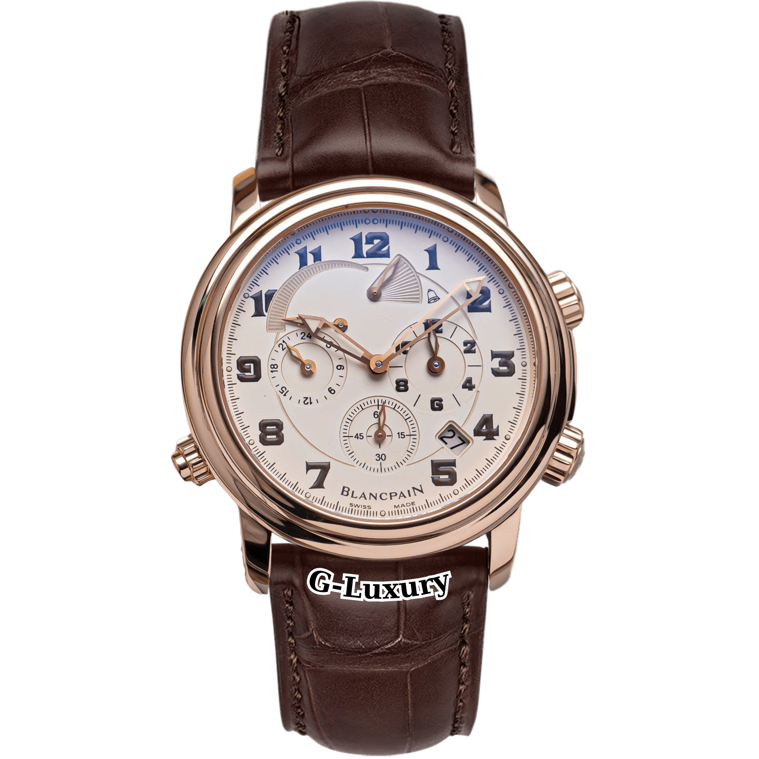 Blancpain Léman Réveil Alarm GMT 18k Rose Gold 40mm 2041-3642M-53B