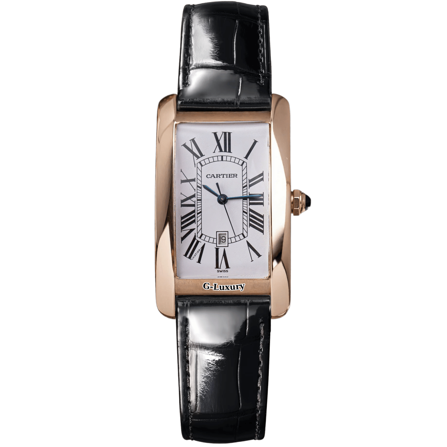 Cartier Tank Americaine Large 18k Rose Gold Automatic 27x45mm W2620030