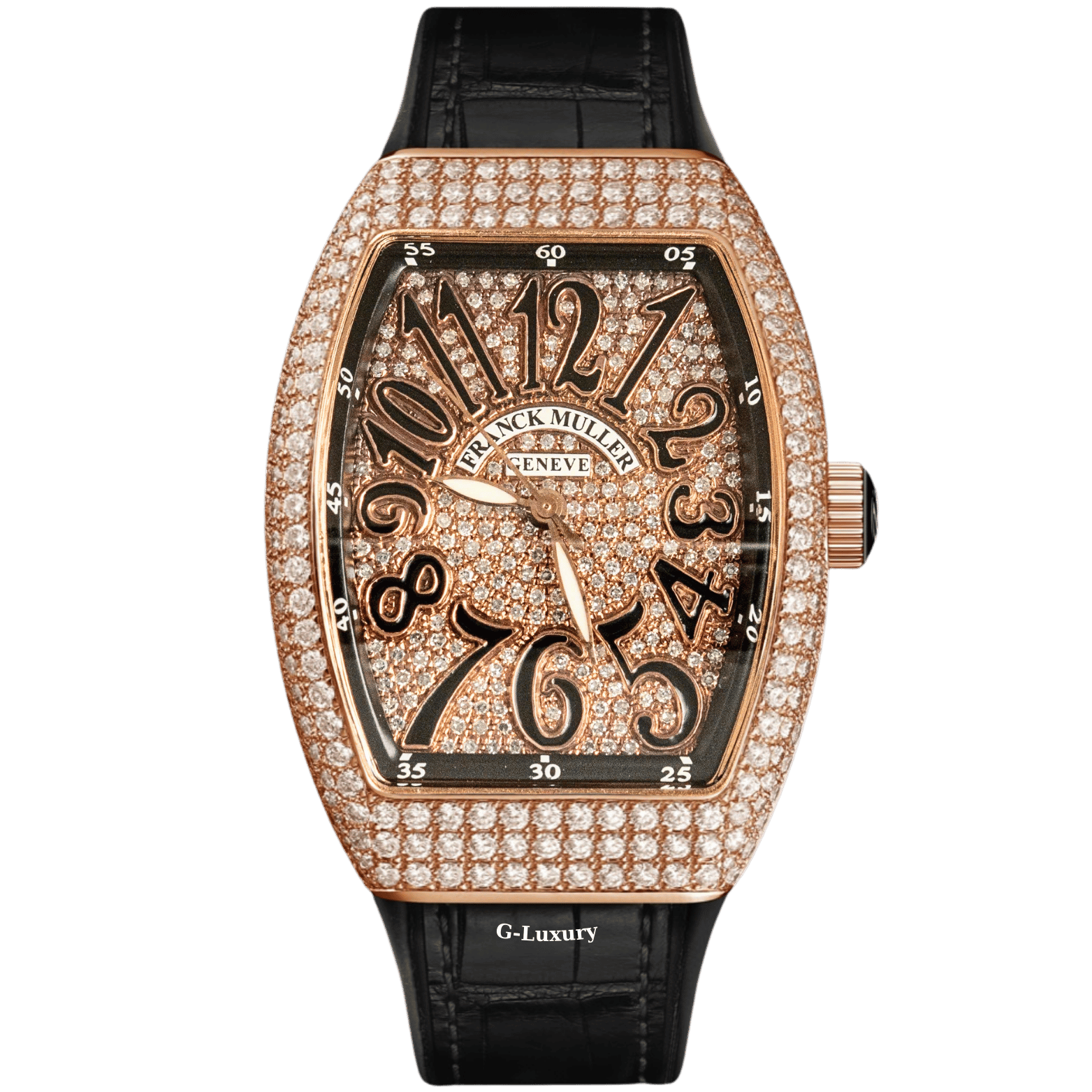 Franck Muller Vanguard V32 Rose Gold Full Diamonds