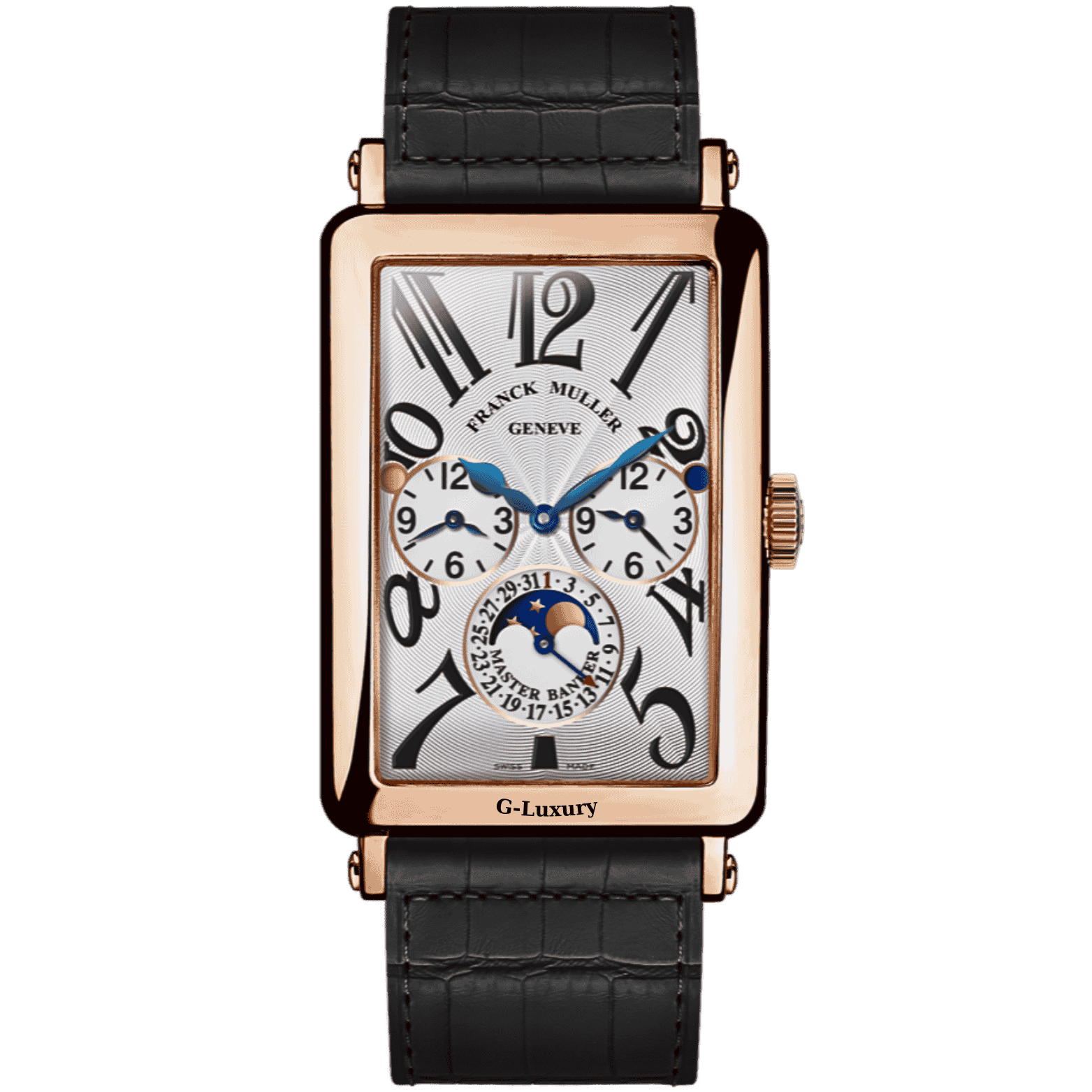 Franck Muller Large Master Banker Moonphase Day Night Three Times 18k Rose Gold 1250 MB L DT-2
