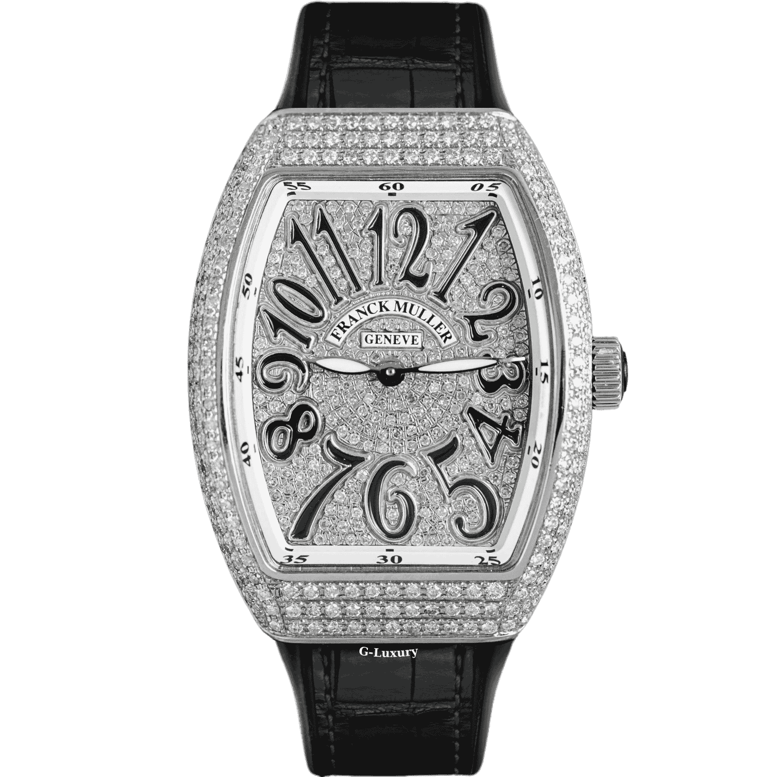 Franck Muller Vanguard V32 – Full Diamond – Black Dial