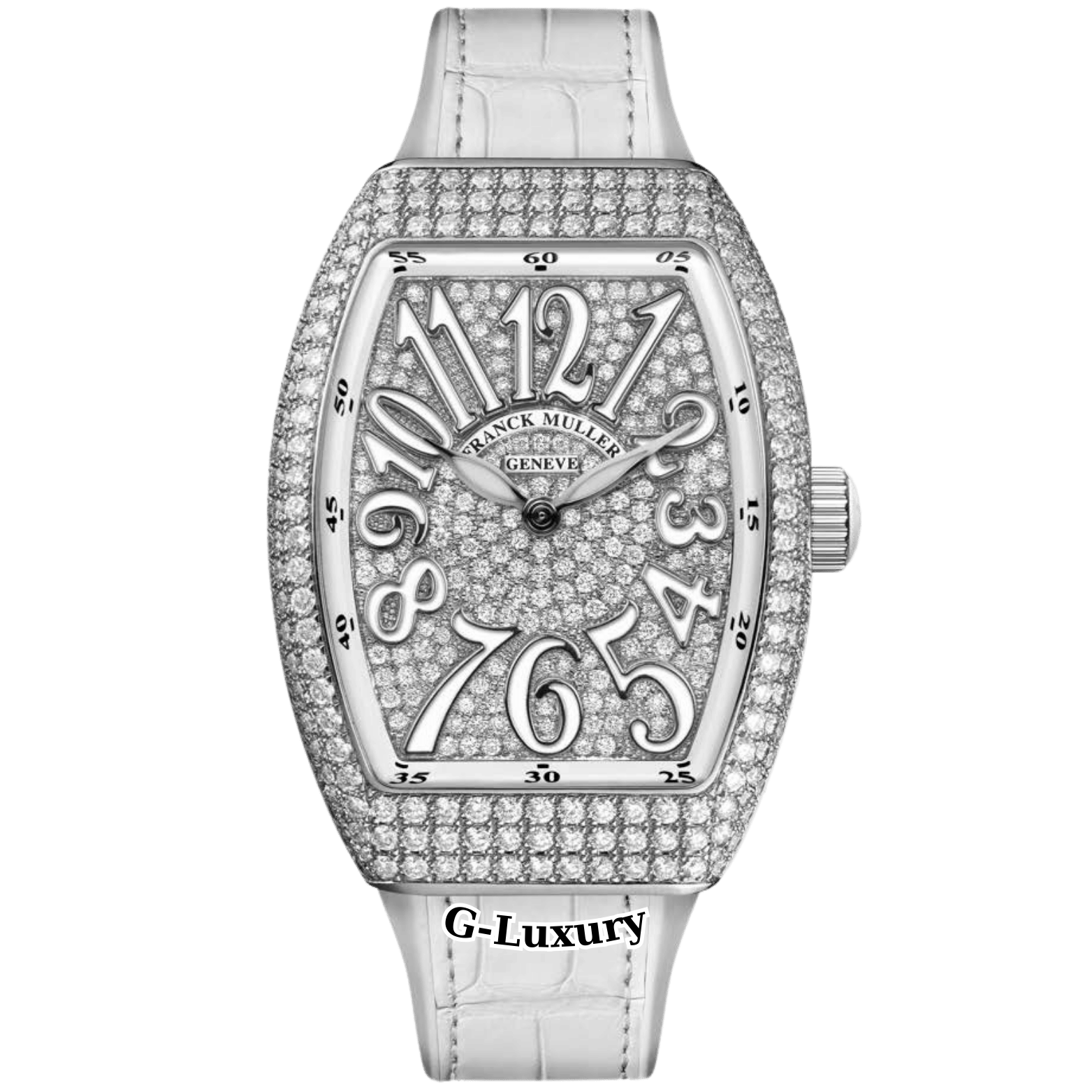 Franck Muller Vanguard V32 Quartz Ladies Watch– Custom Diamonds