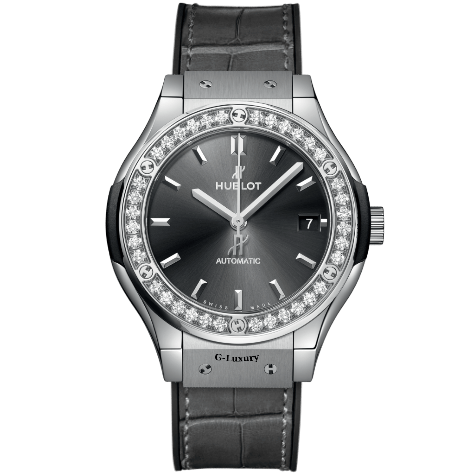 Hublot Classic Fusion Grey Titanium Diamonds 38mm 565.NX.7071.LR.1204