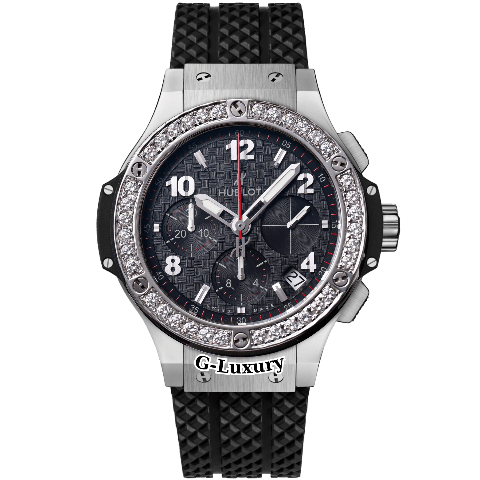 Hublot Big Bang Original Steel Ceramic 41mm 341.SB.131.RX Custom diamond bezel