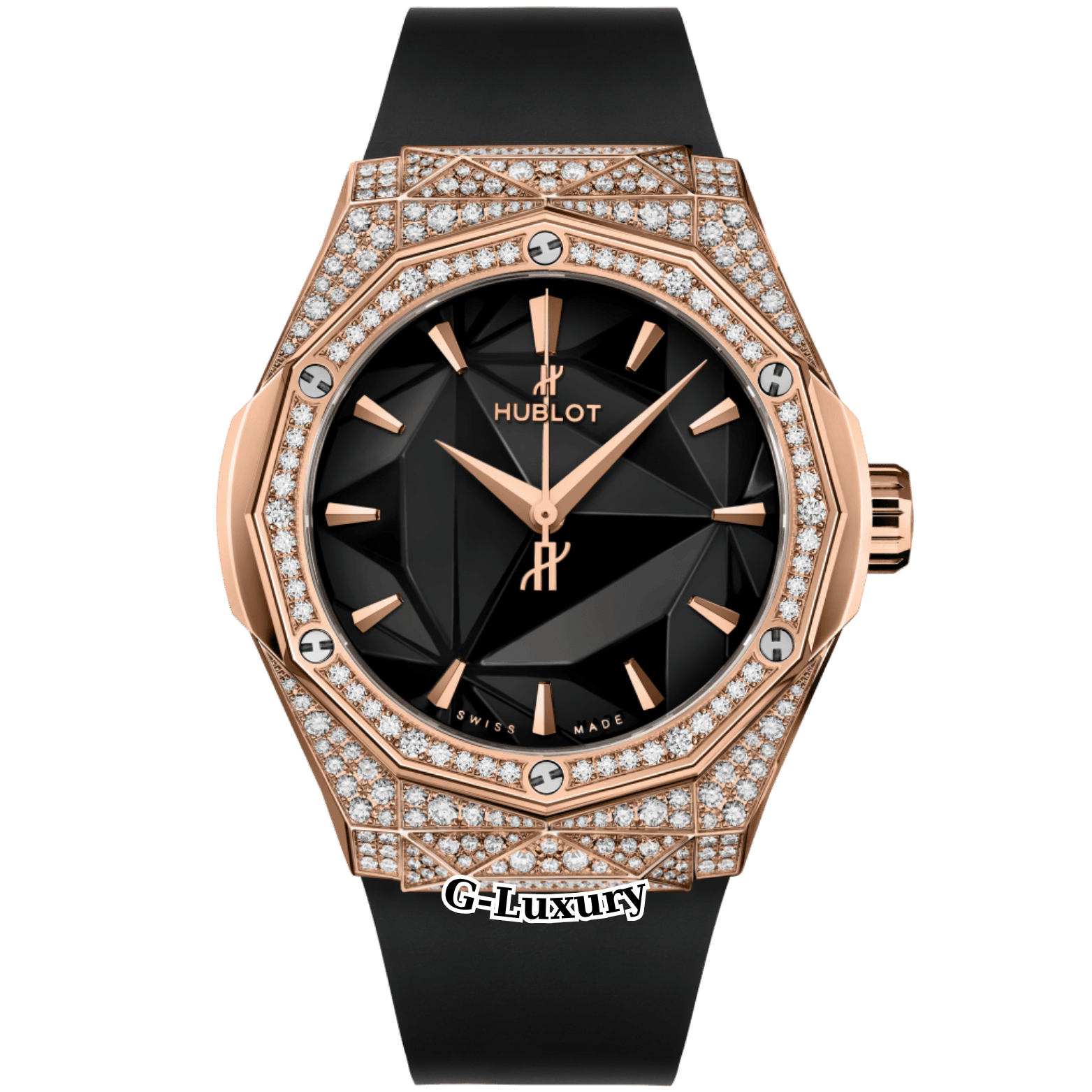 Hublot Classic Fusion Orlinski King Gold Pavé 40mm Ref. 550.OS.1800.RX.1604.ORL19 – Black Dial