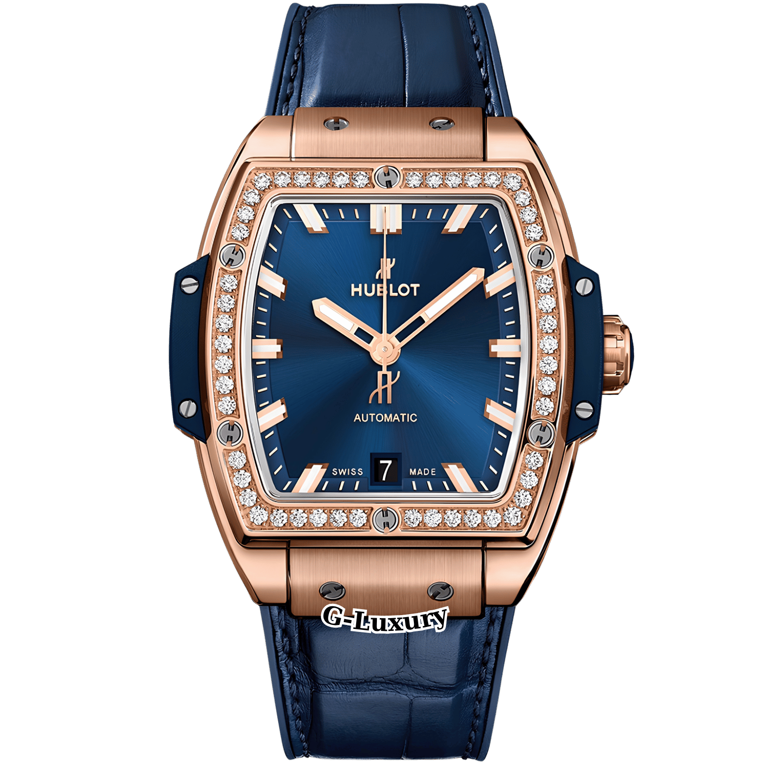 Hublot Spirit of Big Bang King Gold Blue Diamonds 39mm Ref. 665.OX.7180.LR.1204
