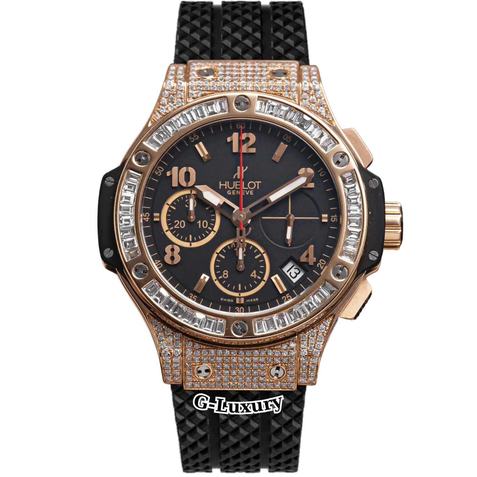 Hublot Big Bang Original Gold 41mm 341.PX.130.RX Up To Lên Bản Full Kim Cương - Niềng Kim Baguette
