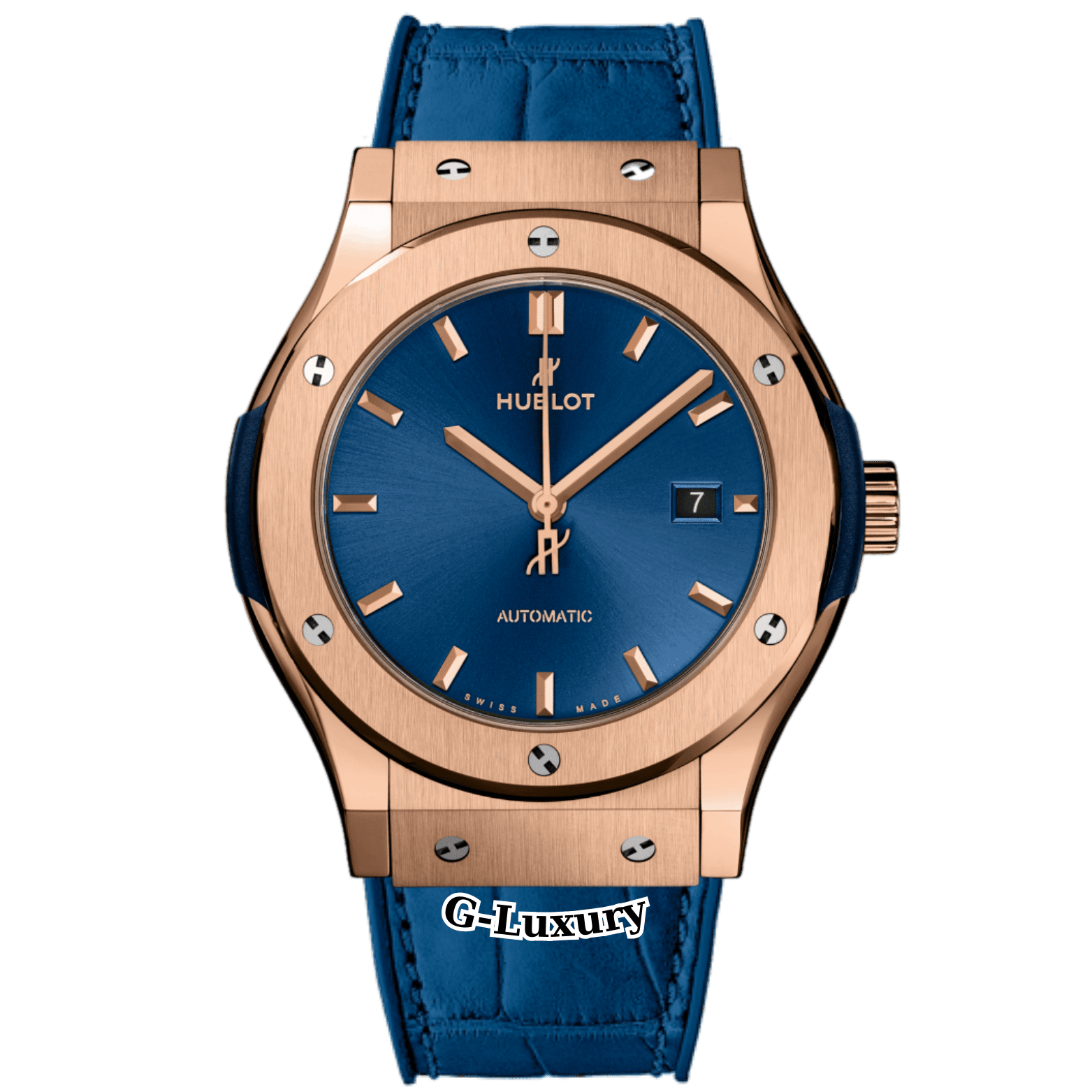 Hublot Classic Fusion King Gold Blue Dial 42mm 542.OX.7180.LR