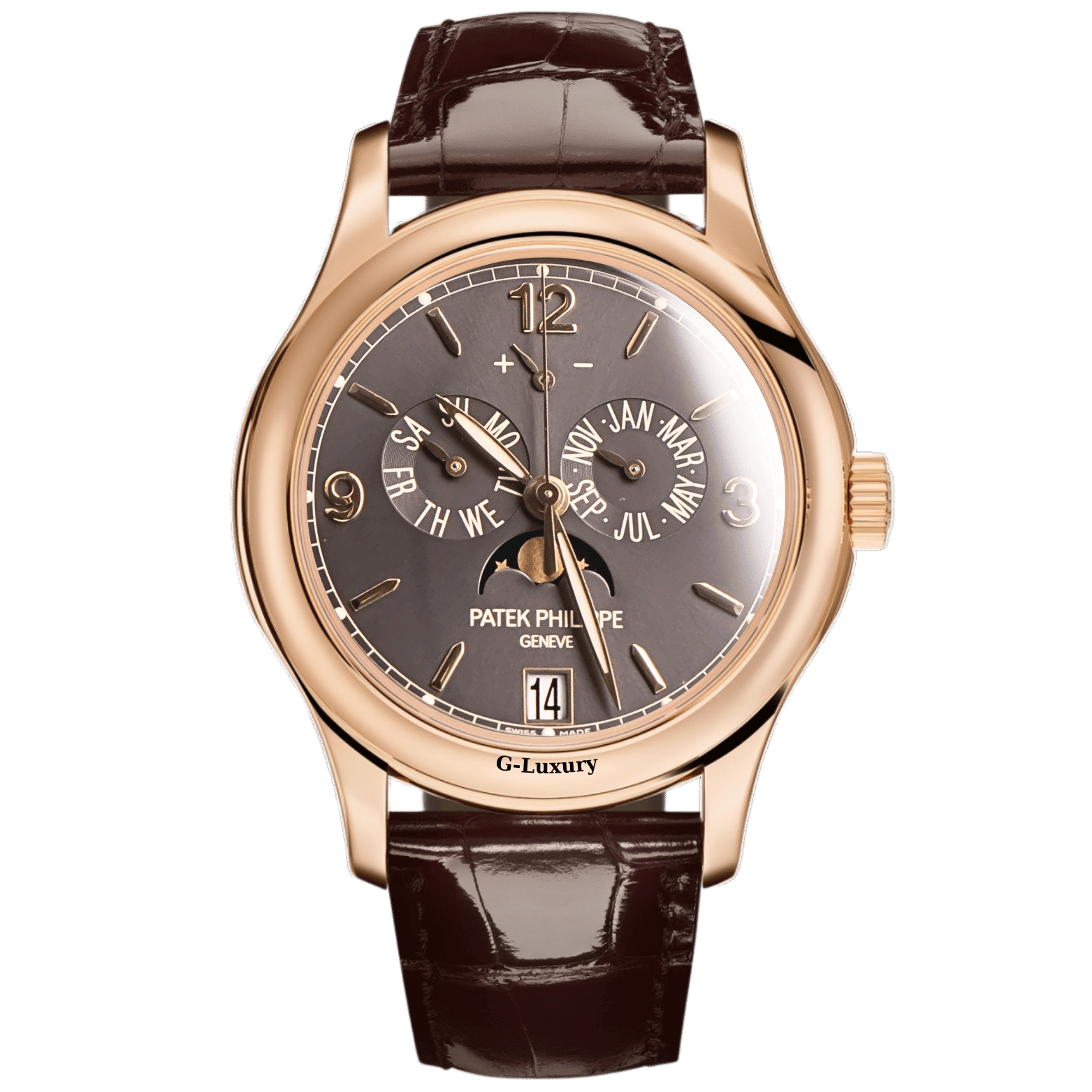 Patek Philippe Complications 39mm 5146J-010 Annual Calendar Moonphase Grey Dial
