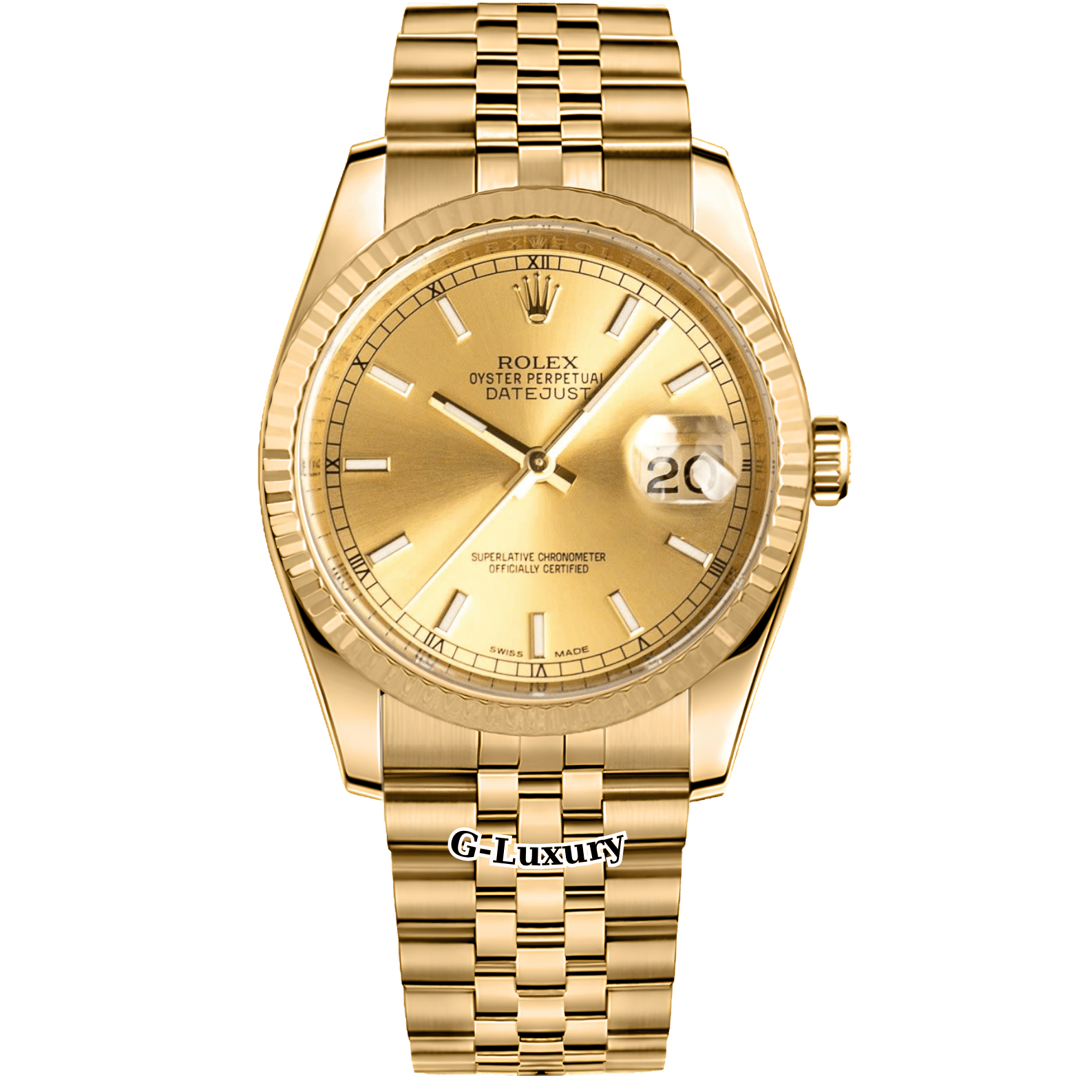 Rolex Oyster Perpetual Datejust 36 Ref. 116238 – Champagne Dial Index – Full Gold 18k