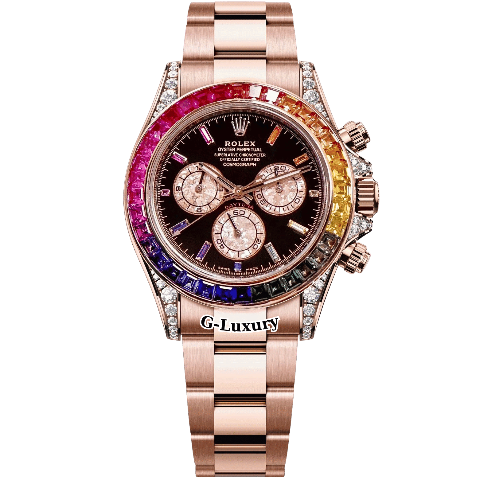 Rolex Cosmograph Daytona Rainbow 40mm – Ref. 116505 – Black Dial Rainbow Sapphire