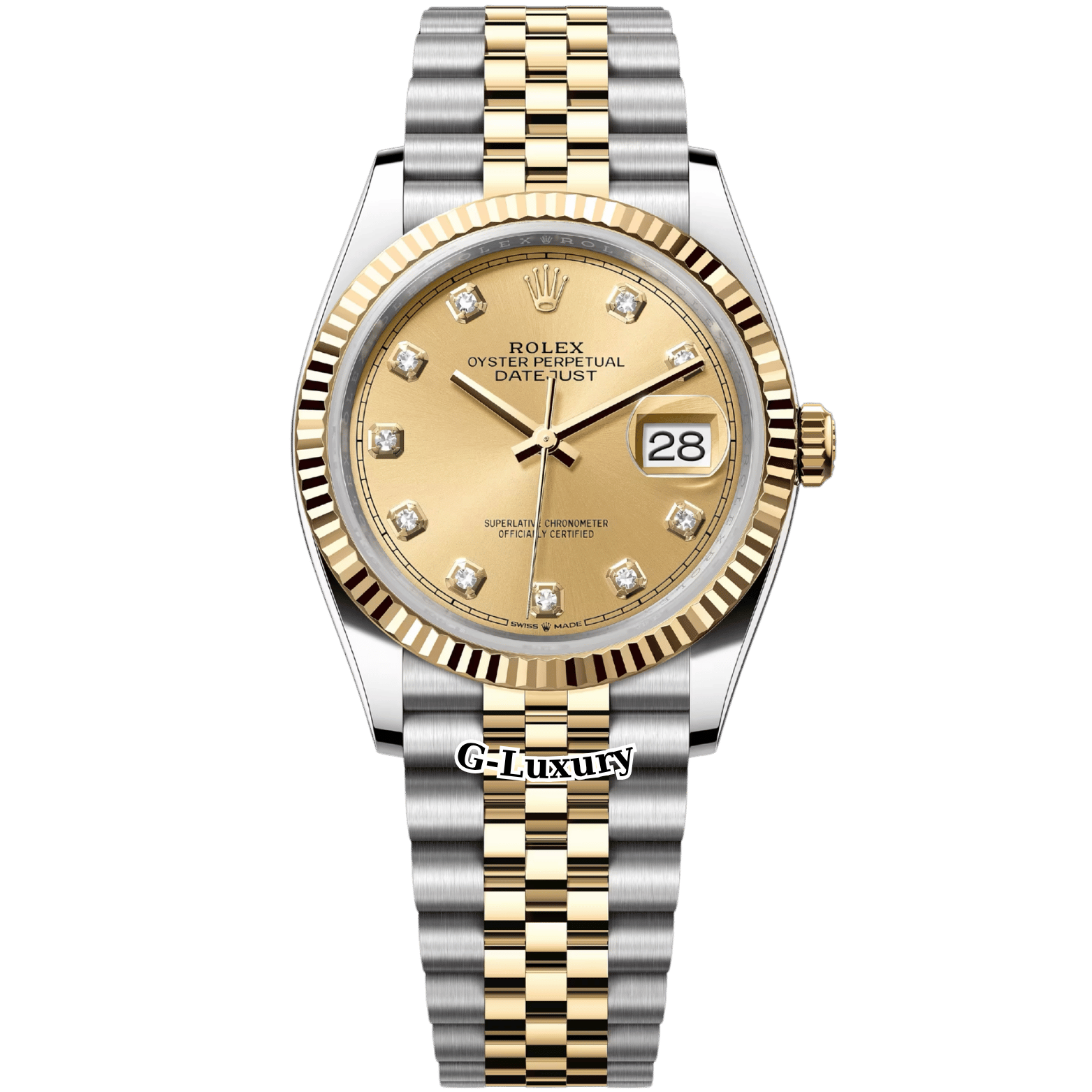 Rolex Oyster Perpetual Datejust 36mm – Ref. 126233 – Champagne Diamond Dial