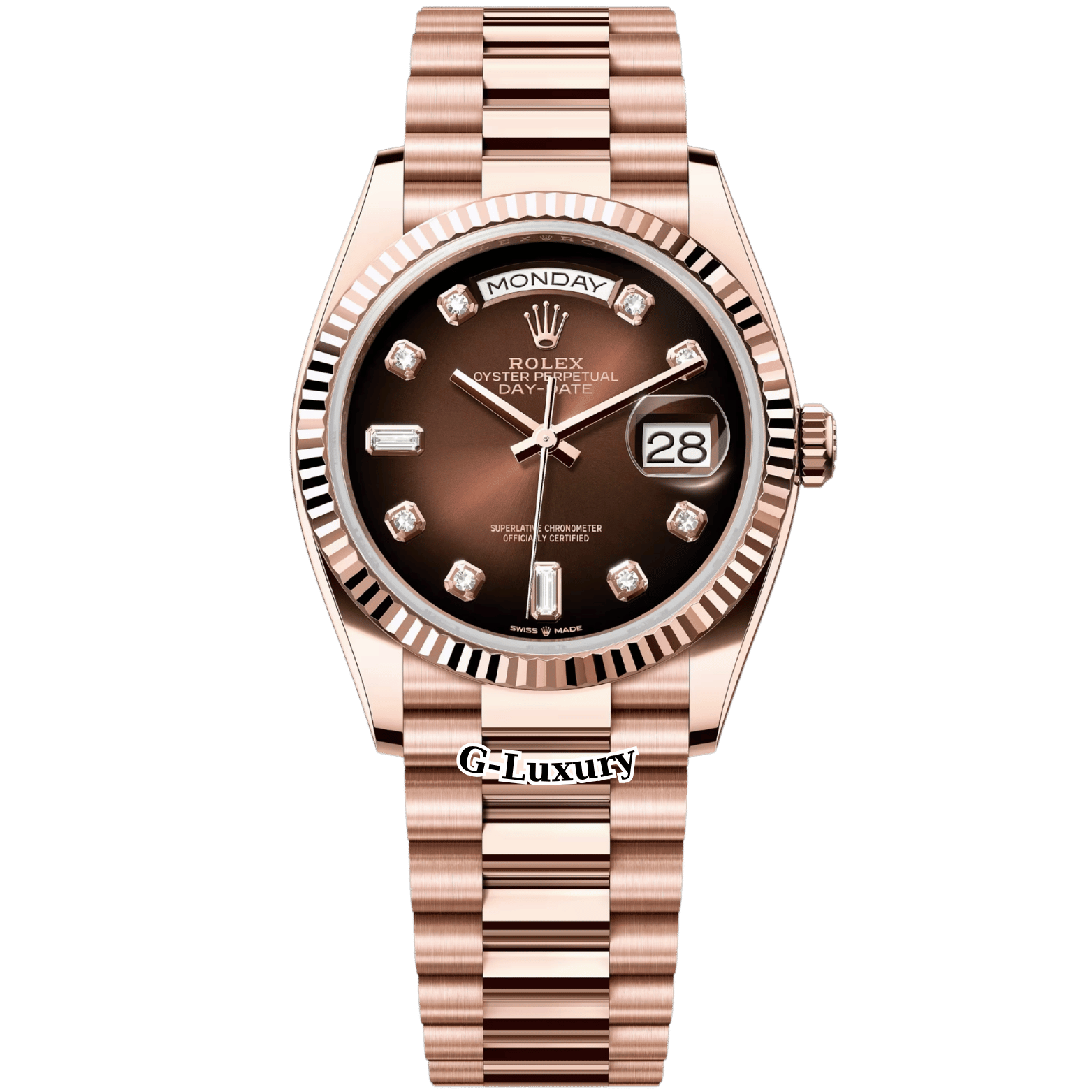 Rolex Oyster Perpetual Day-Date 36mm Ref. 128235 – Chocolate Ombre Diamond Dial