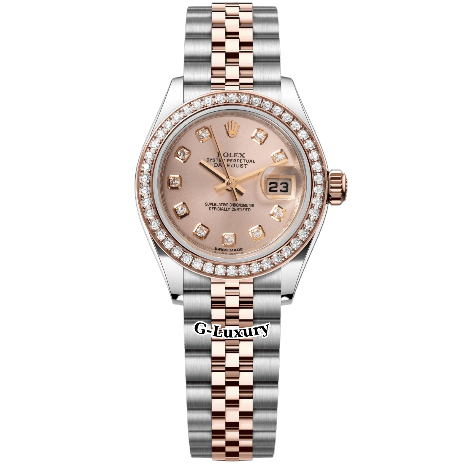 Rolex Oyster Perpetual Lady-Datejust 26mm – Ref. 179171 – Pink Sunburst Diamond Dial