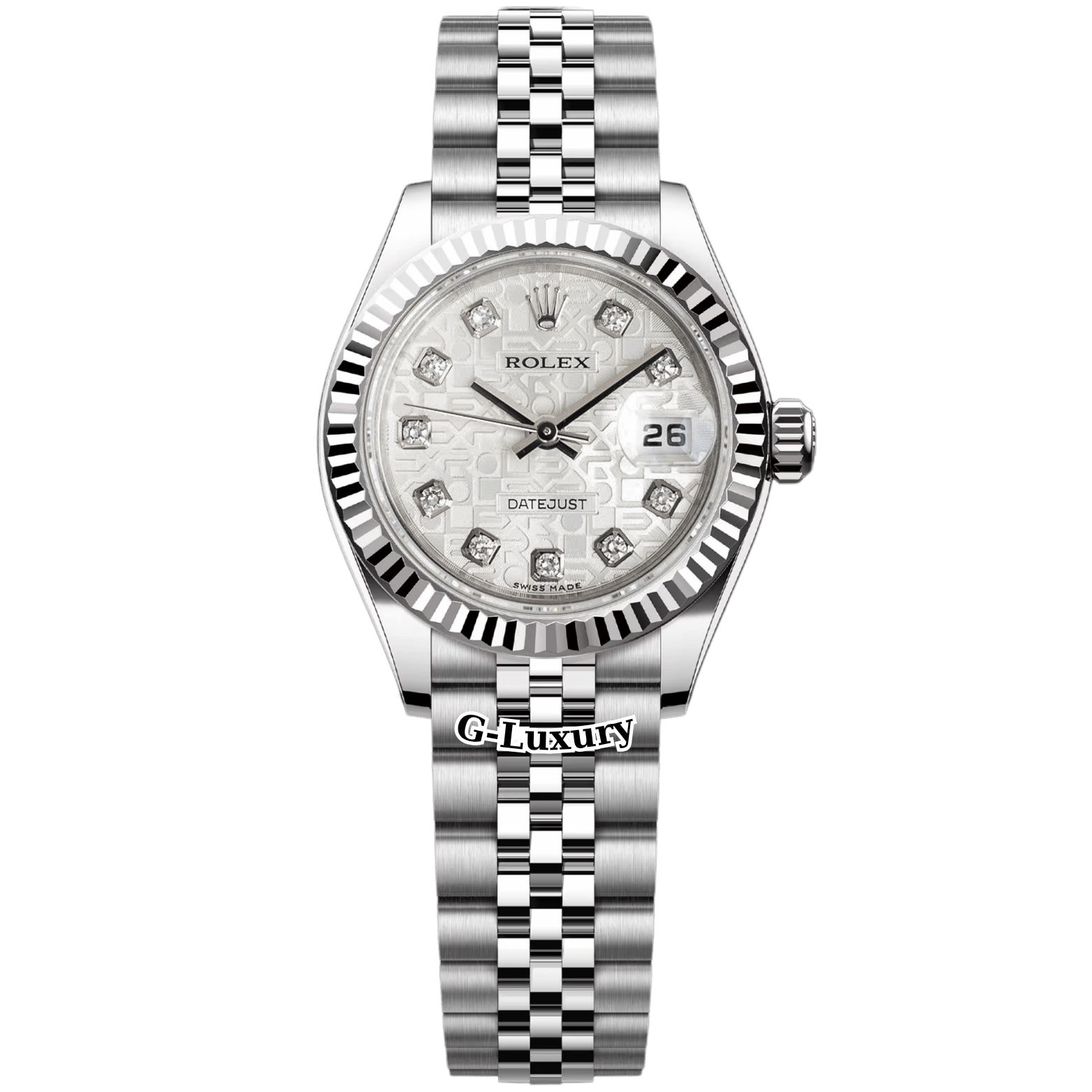 Rolex Oyster Perpetual Lady-Datejust 26mm Ref. 179174 Vi tính trắng