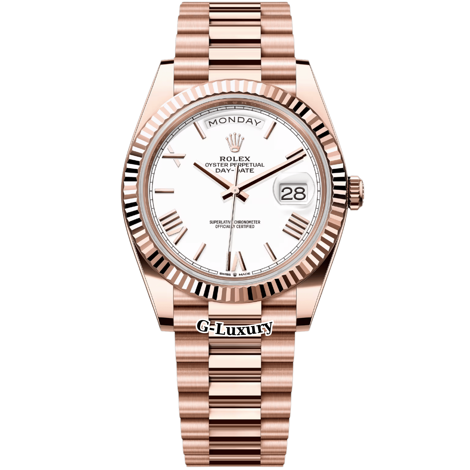 Rolex Oyster Perpetual Day-Date 40mm – Ref. 228235 – White Roman Dial
