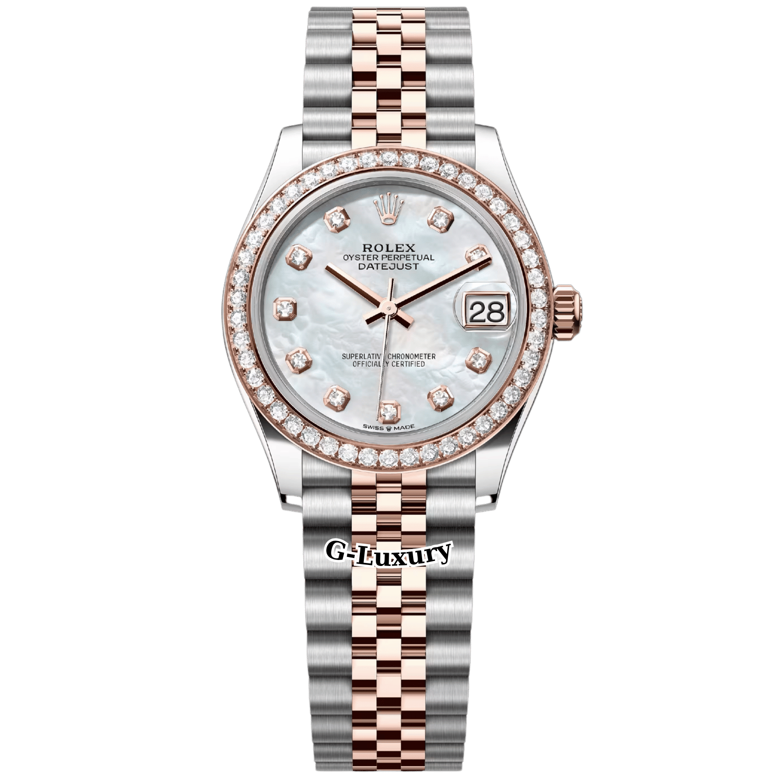 Rolex Oyster Perpetual Datejust 31mm – Ref. 278381RBR – White MOP Diamond Dial