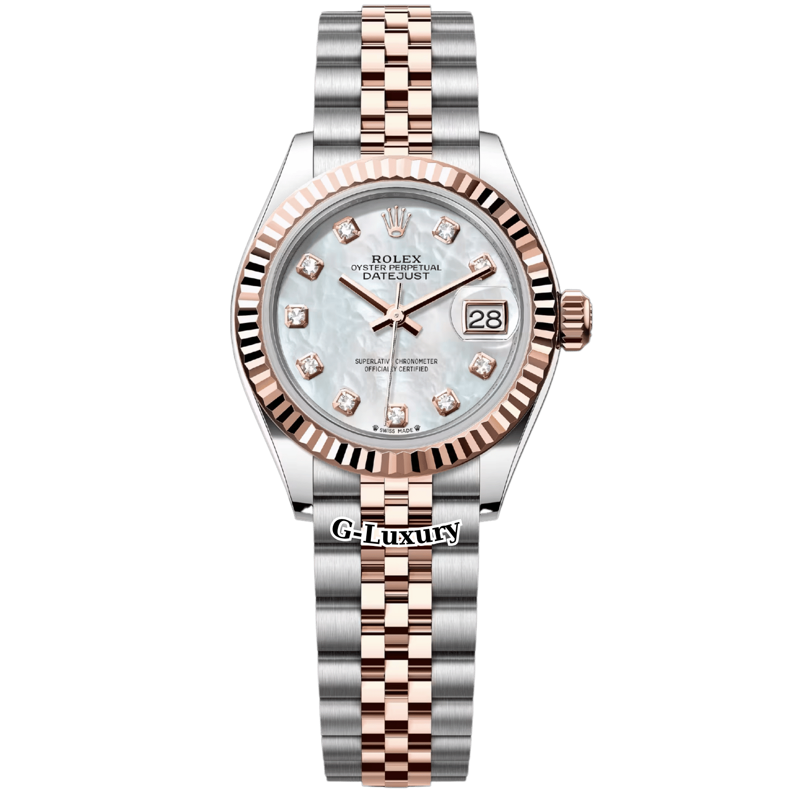 Rolex Oyster Perpetual Lady-Datejust 28mm – Ref. 279171 – White MOP Diamond Dial