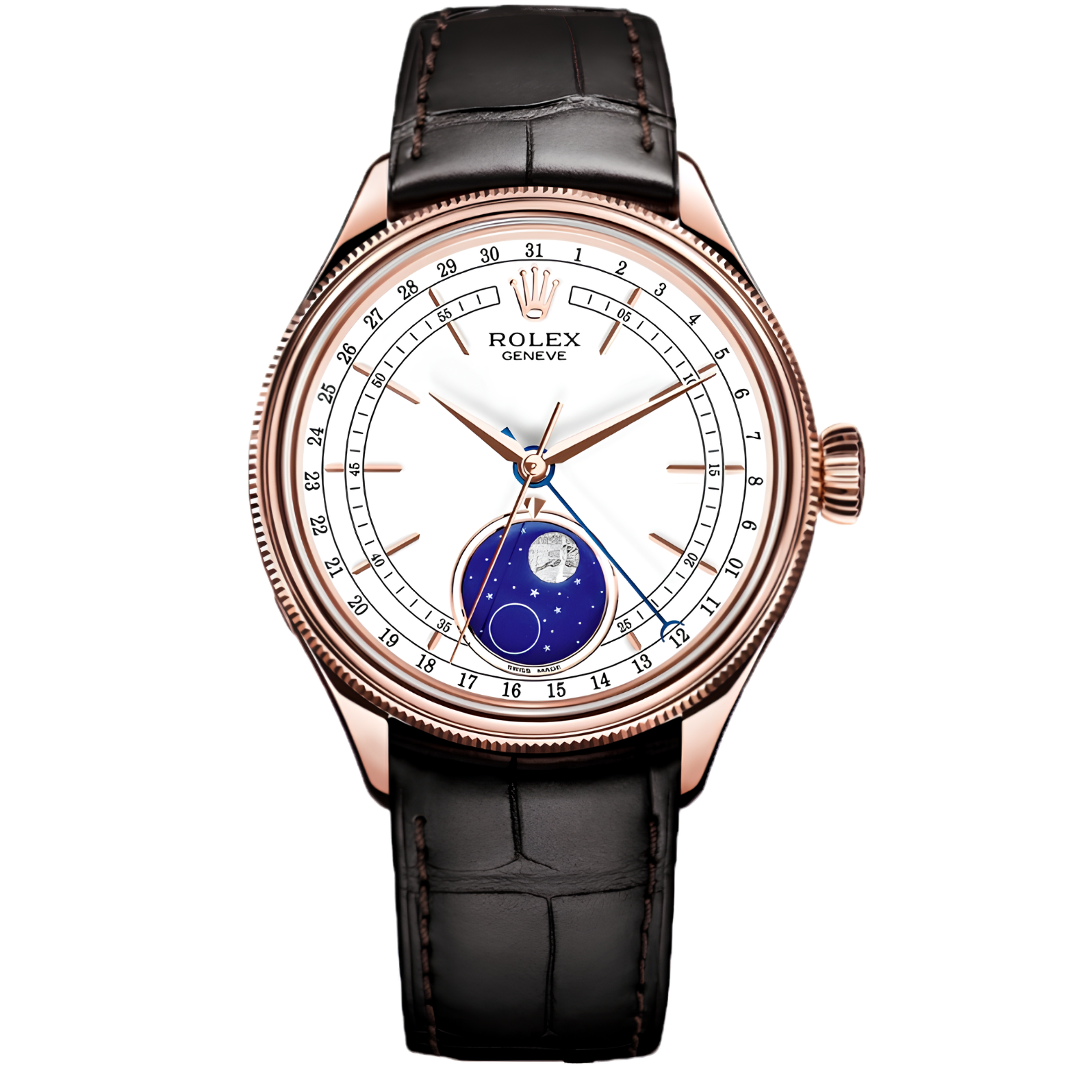 Rolex Geneve Cellini Moonphase 39mm Ref. 50535 – White Dial
