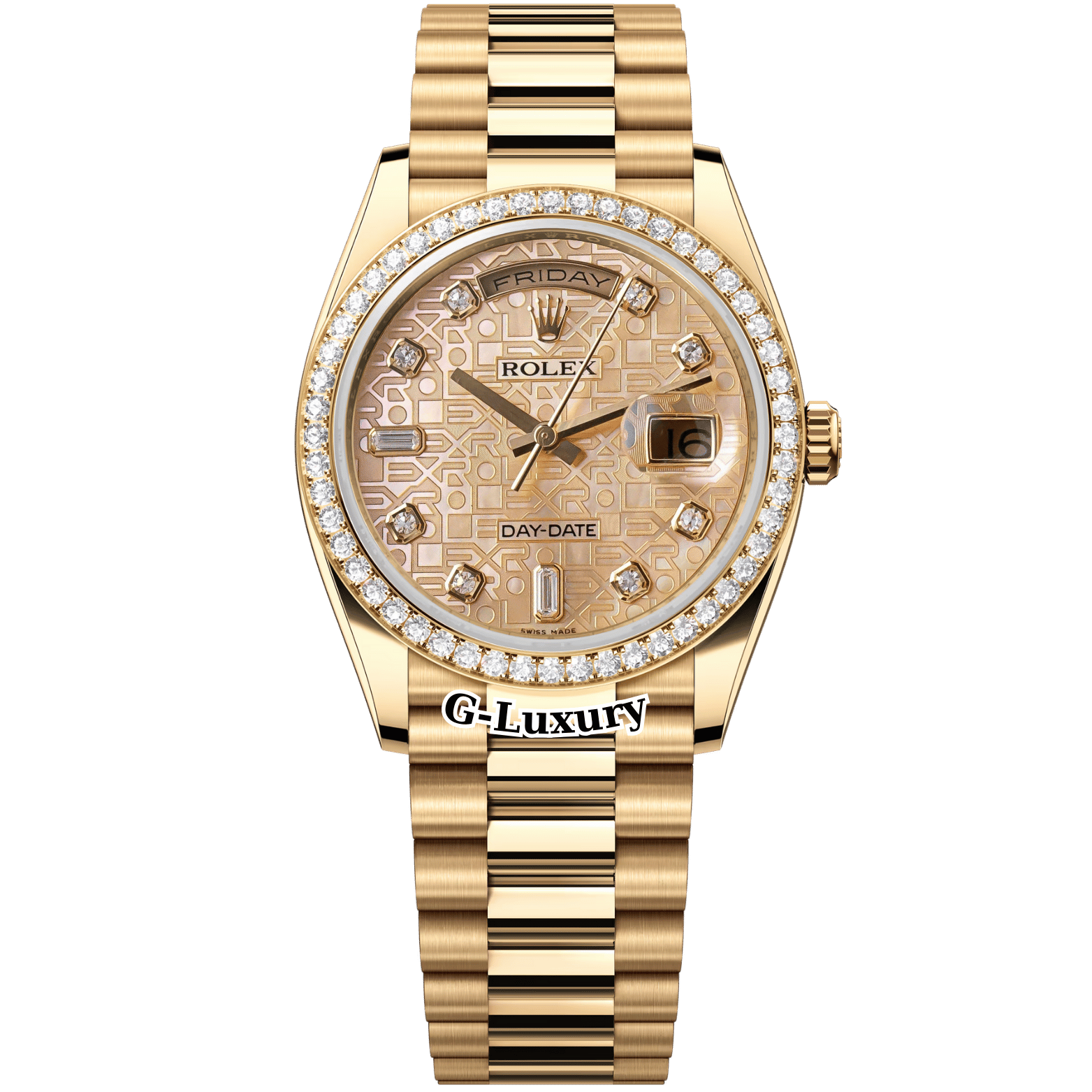 Rolex Oyster Perpetual Day-Date 36mm 118348 Mặt số vi tính khảm trai (Vi tính MOP)