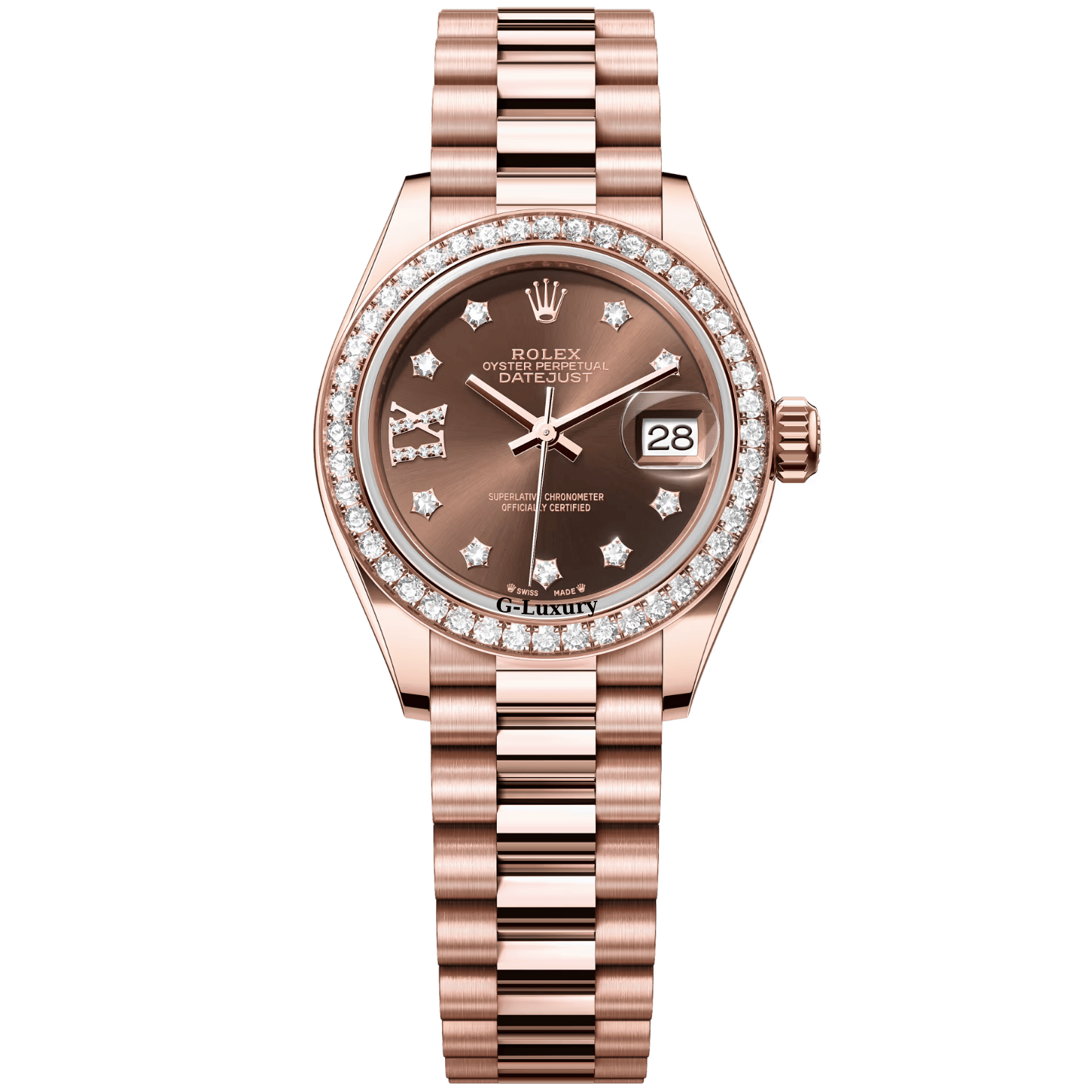 Rolex Oyster Perpetual Lady-Datejust 28mm 279135RBR Mặt số màu sô-cô-la
