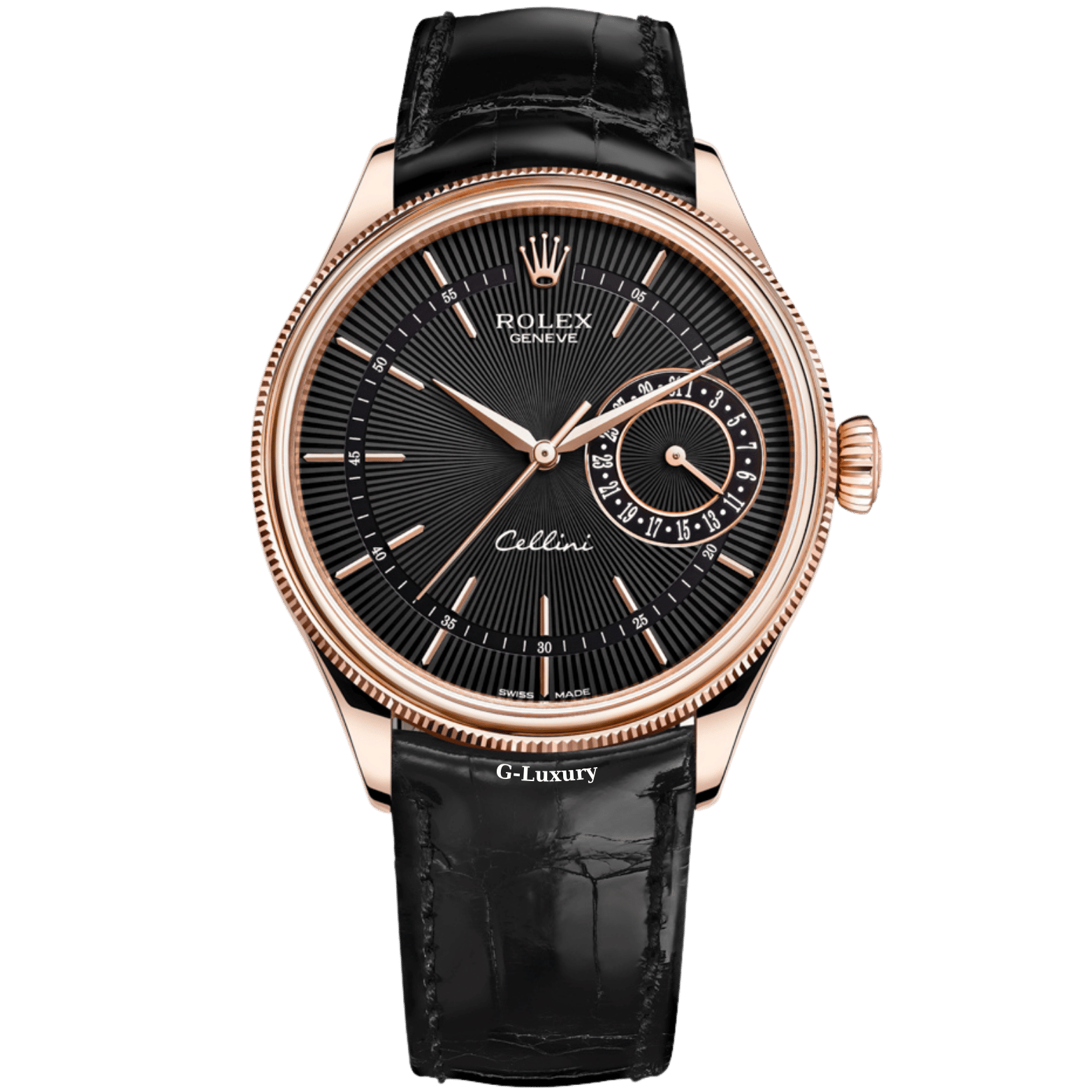 Rolex Cellini Date 39mm 50515 Everose Gold Black Brown (Fullbox 2014)