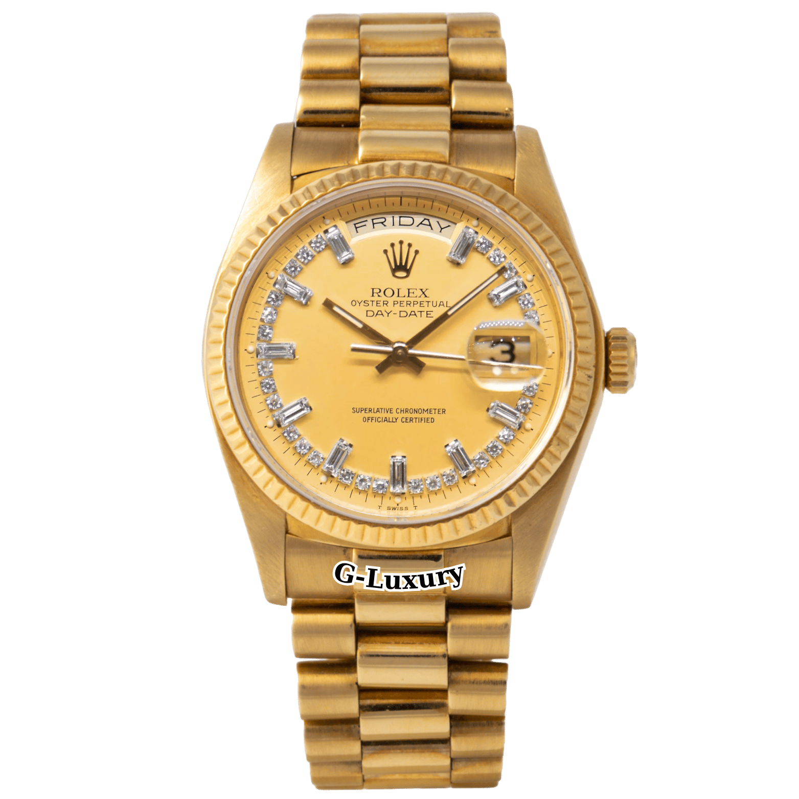 Rolex President Day Date Champaign Diamond Dial 18038