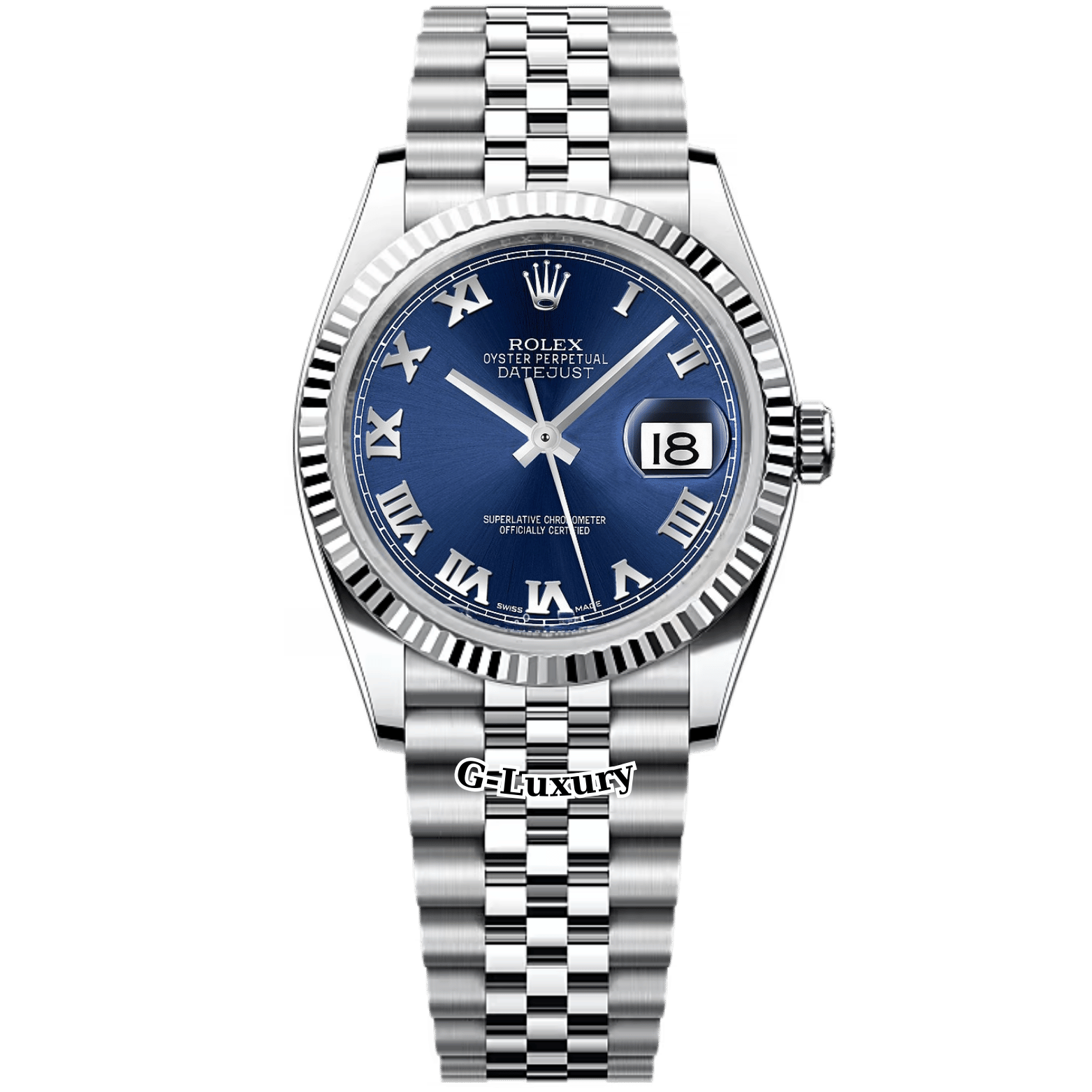 Rolex Oyster Perpetual Datejust 36mm Blue Roman Dial – Ref. 116234