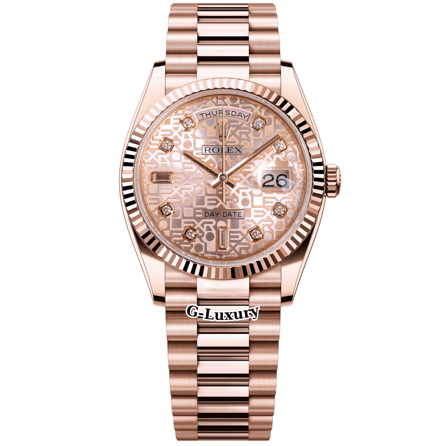 Rolex Oyster Perpetual Day-Date 36mm Vi tính hồng - Ref 118235