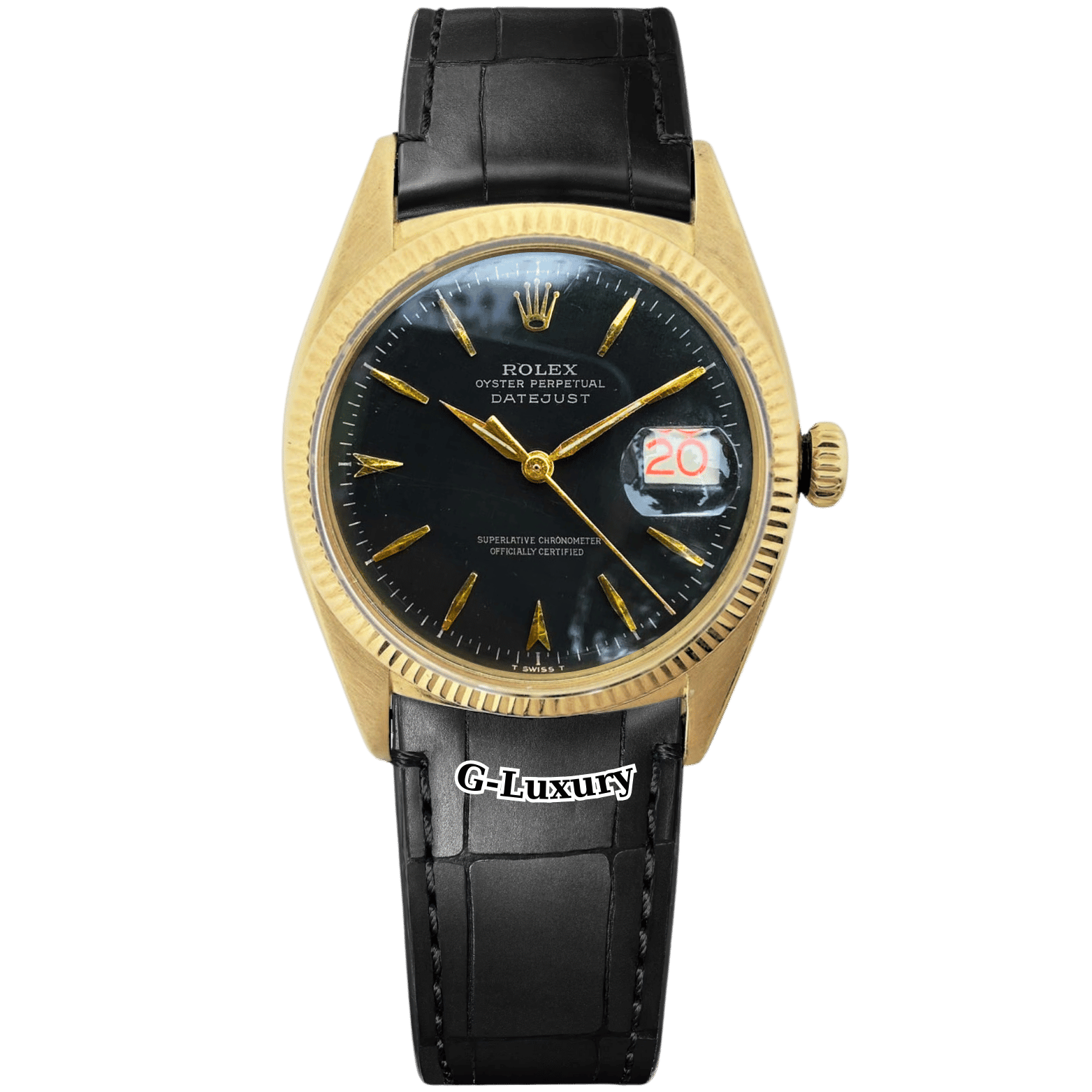 Rolex Oyster Perpetual Datejust Vintage 4 số - Vàng khối, Mặt số đen