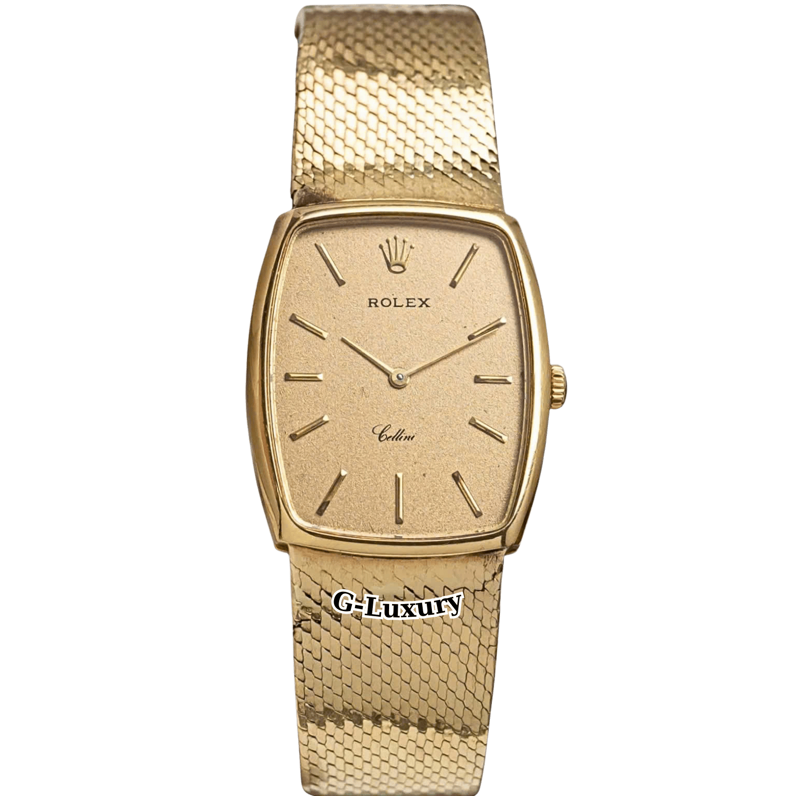 Rolex Cellini 3807 Tonneau Watches Index 18K Gold