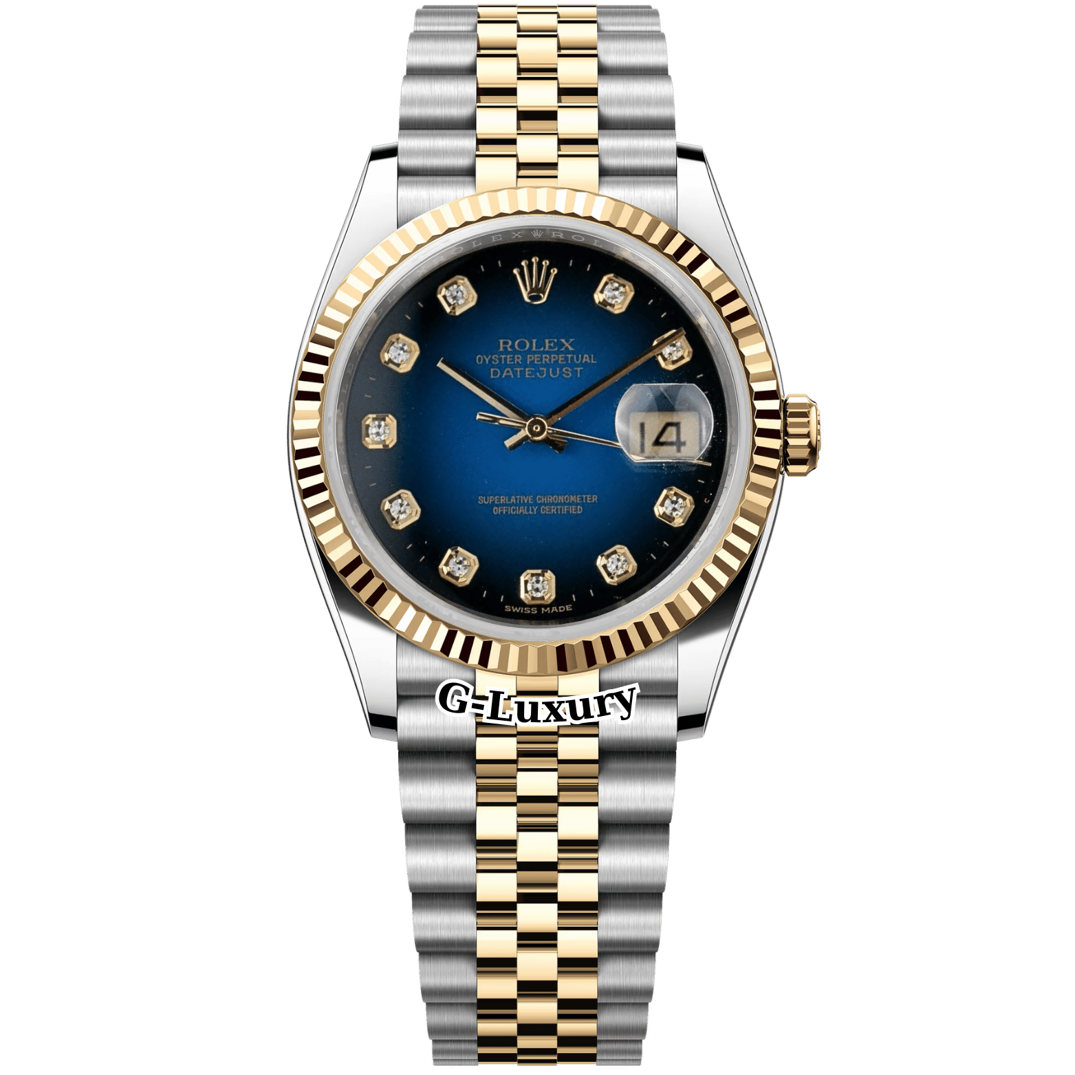 Rolex Oyster Perpetual Datejust 36mm 16233 Blue Ombre Dial