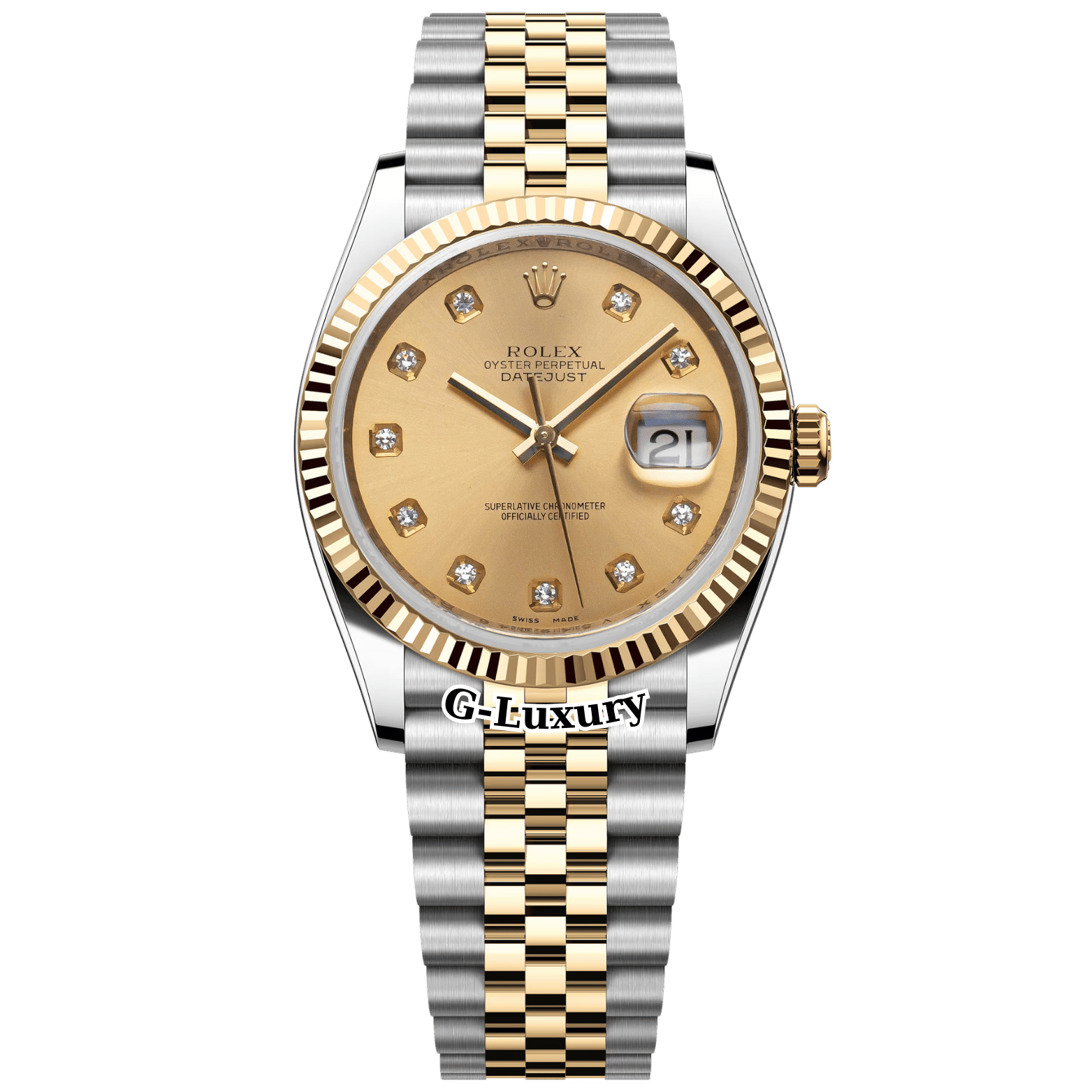 Rolex Oyster Perpetual Datejust 36mm Champagne Diamond Dial - Ref. 116233
