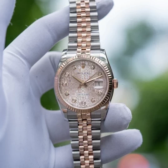 Rolex Oyster Perpetual Datejust 36mm 116231 Demi Vi tính hồng