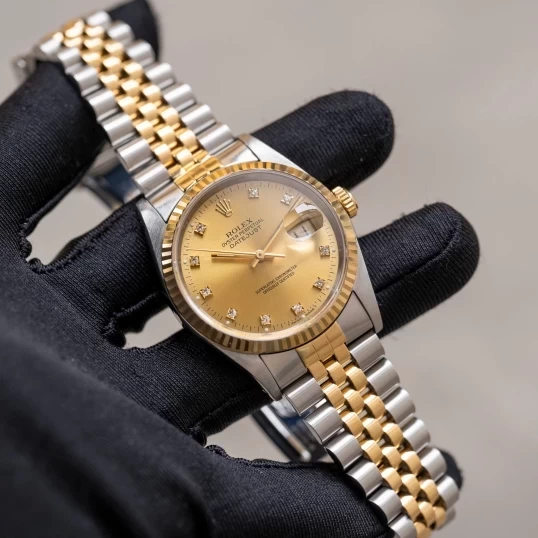 Rolex Oyster Perpetual DateJust 36mm 16233 cọc số kim cương