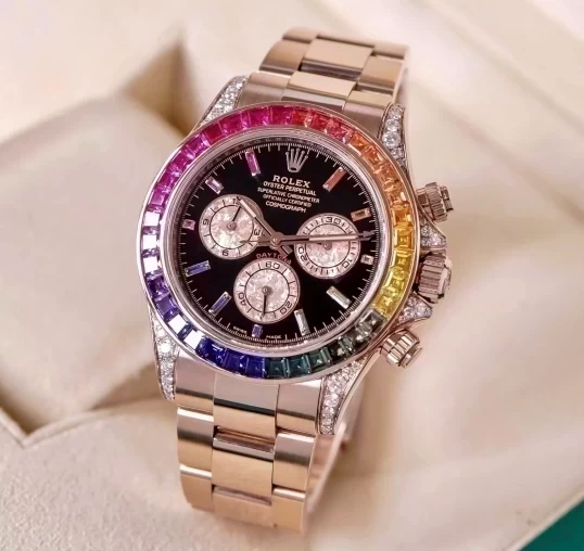 Rolex Cosmograph Daytona Rainbow 40mm – Ref. 116505 – Black Dial Rainbow Sapphire