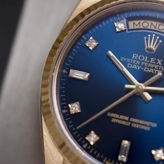 Rolex Day-Date 36mm 18048 Diamond Blue Dial