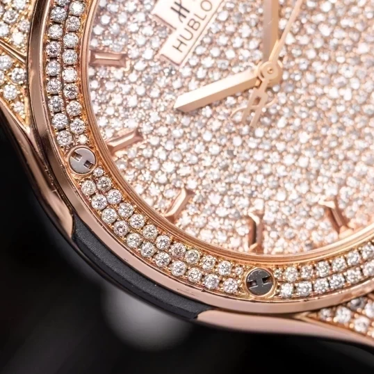 Hublot Classic King Gold Full Diamond Custom 42mm 542.OX.8980.LR