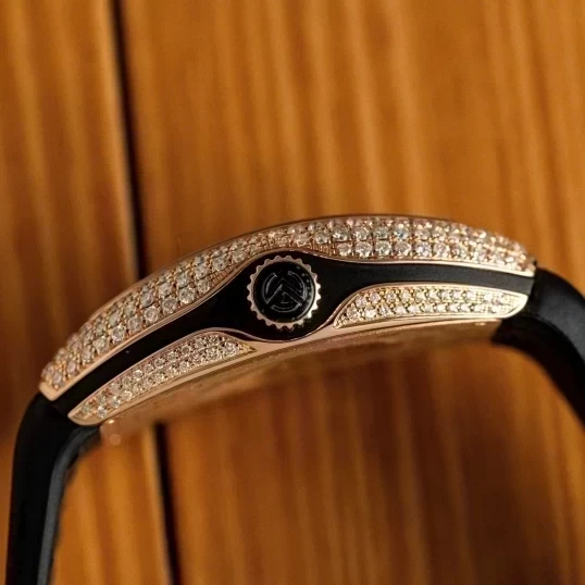 Franck Muller Vanguard V32 Rose Gold Full Diamonds