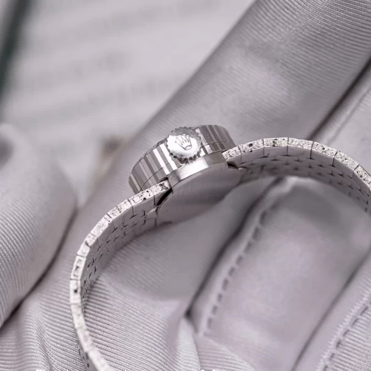 Rolex 18K White Gold Orchid "Linen dial"