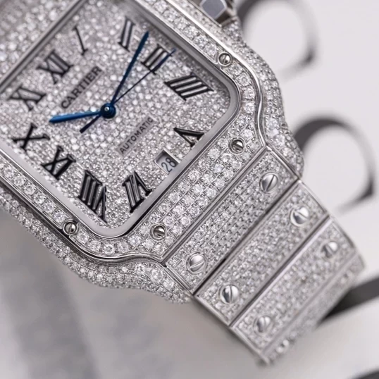 Cartier Santos Bussdown Diamond Roman Dial 40mm WSSA0018 (Fullbox 2022)