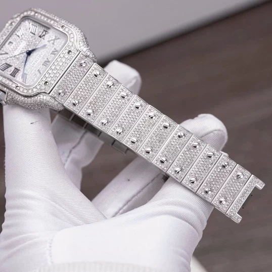 Cartier Santos Bussdown Diamond Roman Dial 40mm - Ref. WSSA0037