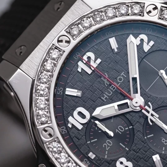 Hublot Big Bang Original Steel Ceramic 41mm 341.SB.131.RX Custom diamond bezel
