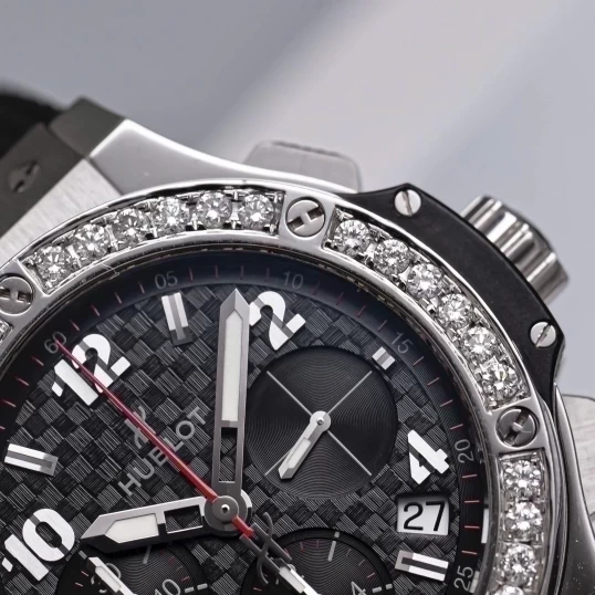 Hublot Big Bang Original Steel Ceramic 41mm 341.SB.131.RX Custom diamond bezel