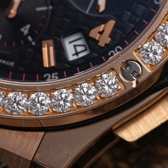 Hublot Big Bang Gold Ceramic 41mm 341.PB.131.RX Custom Bezel Diamonds