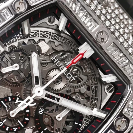 Hublot Spirit of Big Bang Titanium 42mm 641.NX.0173.LR Custom Full Diamonds & Baguette Diamonds Bezel