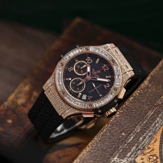 Hublot Big Bang Original Gold 41mm 341.PX.130.RX Up To Lên Bản Full Kim Cương - Niềng Kim Baguette