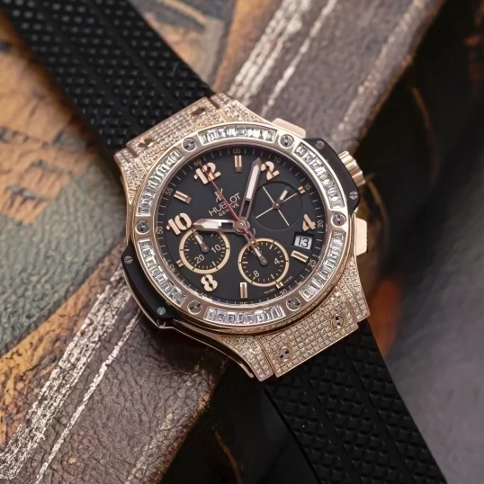 Hublot Big Bang Original Gold 41mm 341.PX.130.RX Up To Lên Bản Full Kim Cương - Niềng Kim Baguette