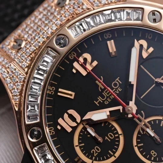 Hublot Big Bang Original Gold 41mm 341.PX.130.RX Up To Lên Bản Full Kim Cương - Niềng Kim Baguette